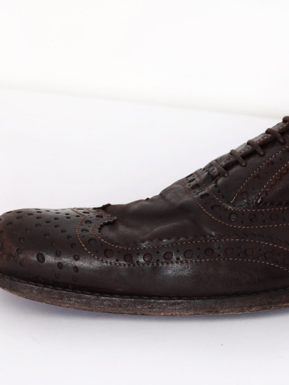 Late-2000s, Italian Full Brogue Oxford in Hand-Dyed Crust Calfskin